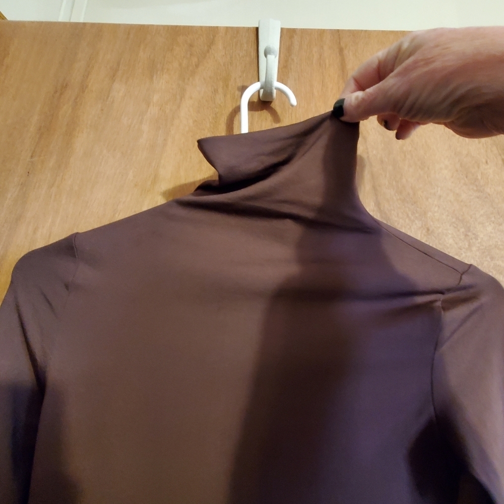 Zara Brown Long Sleeve High Neck Rolled. Small. NWOT. - Picture 5 of 6